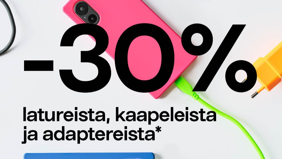 1.6-14.6 latureista, kaapeleista ja adaptereista* -30% Clas Ohlson
