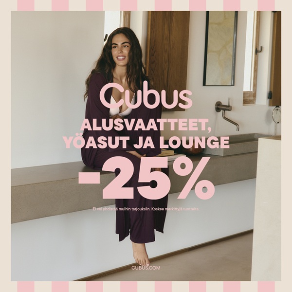 Alusvaatteet, yöasut ja lounge -25% Cubus