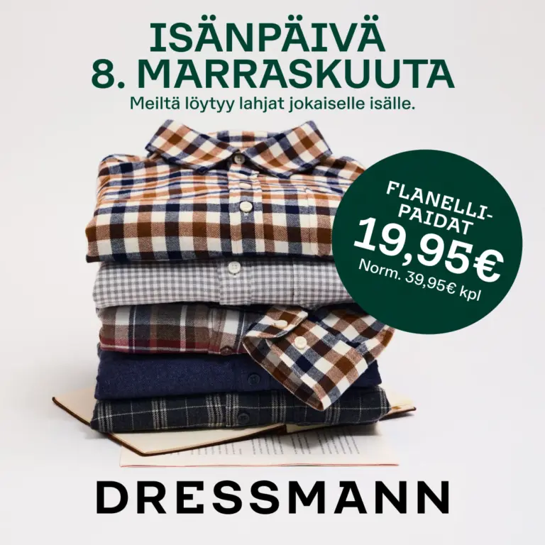 Isänpäivä 8.11. Dressmann