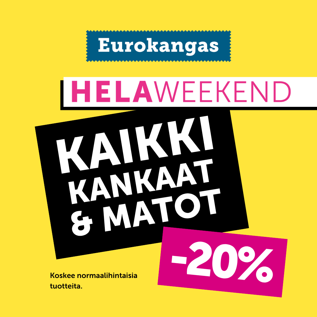 Kaikki kankaat ja matot -20% Eurokangas