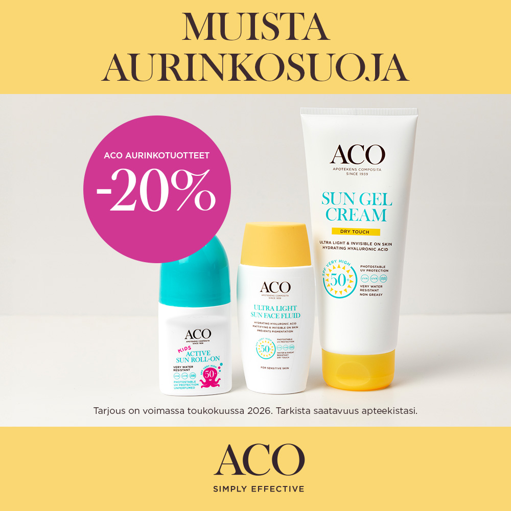 ACO aurinkotuotteet -20% Ison Omenan Apteekki