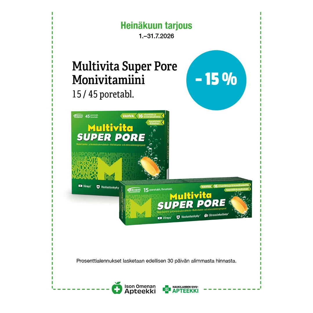 Multivita super pore Ison Omenan Apteekki