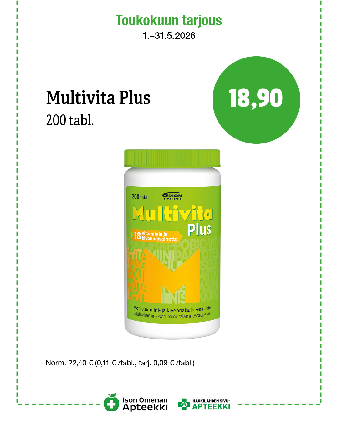 Multivita Plus 200 tabl. Ison Omenan Apteekki