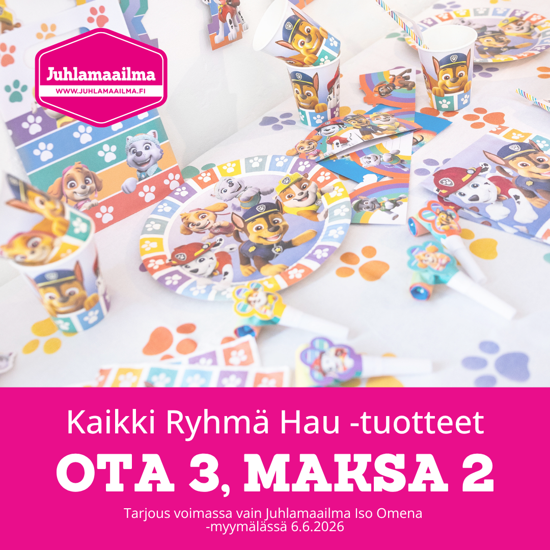 Kaikki Ryhmä Hau -tuotteet Ota 3, maksa 2! Juhlamaailma