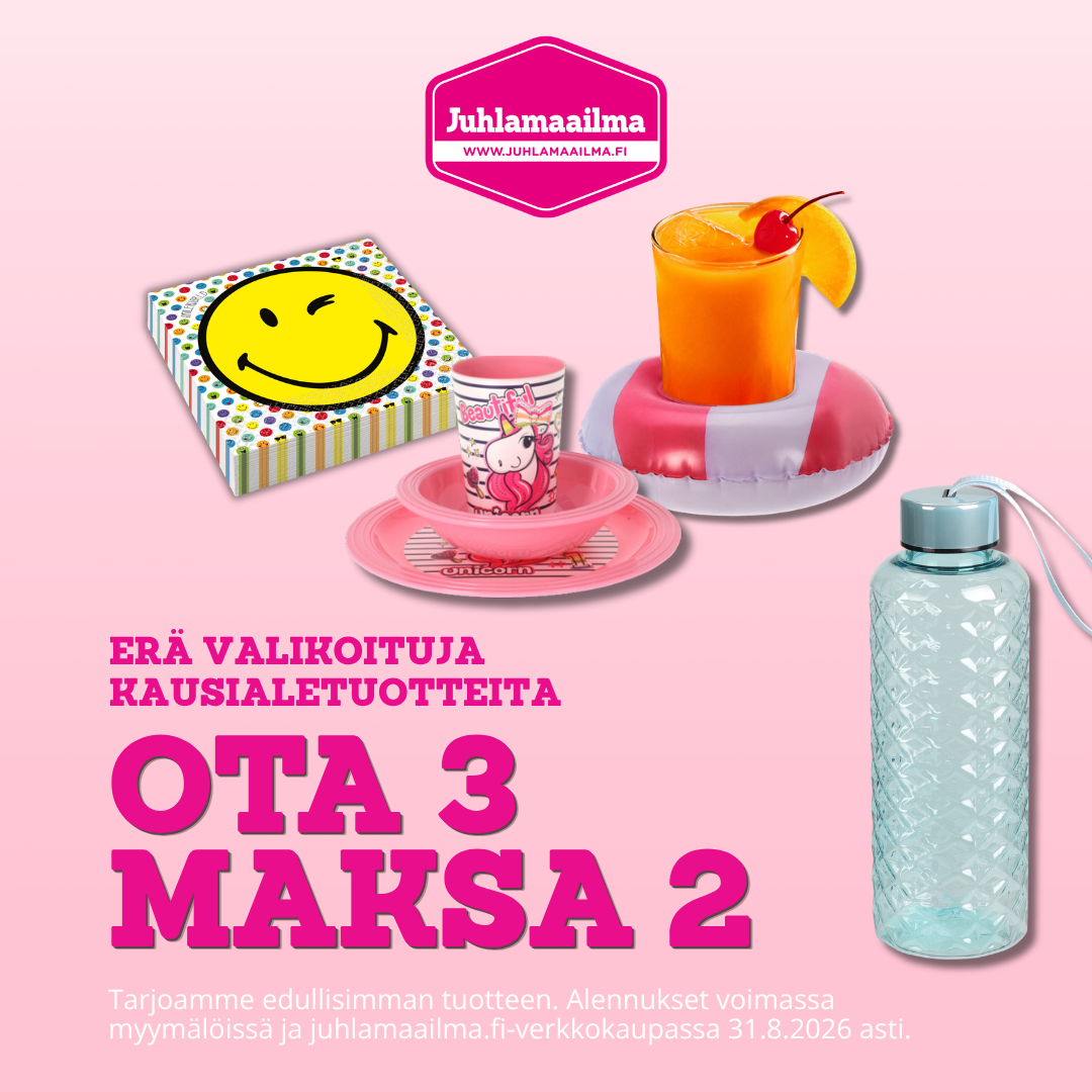 Ota 3 maksa 2 Juhlamaailma