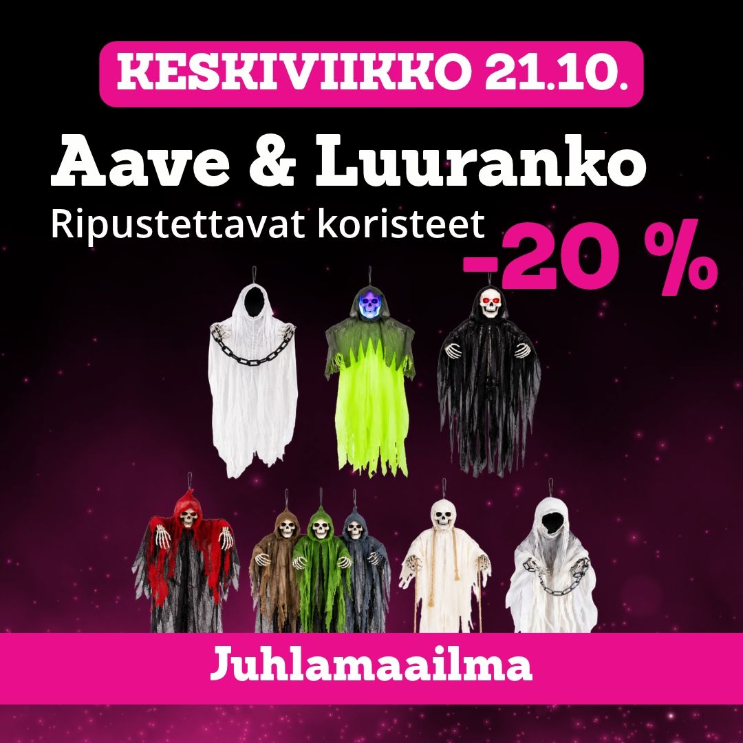 Ripustettavat Aave & Luuranko -koristeet -20 % Juhlamaailma