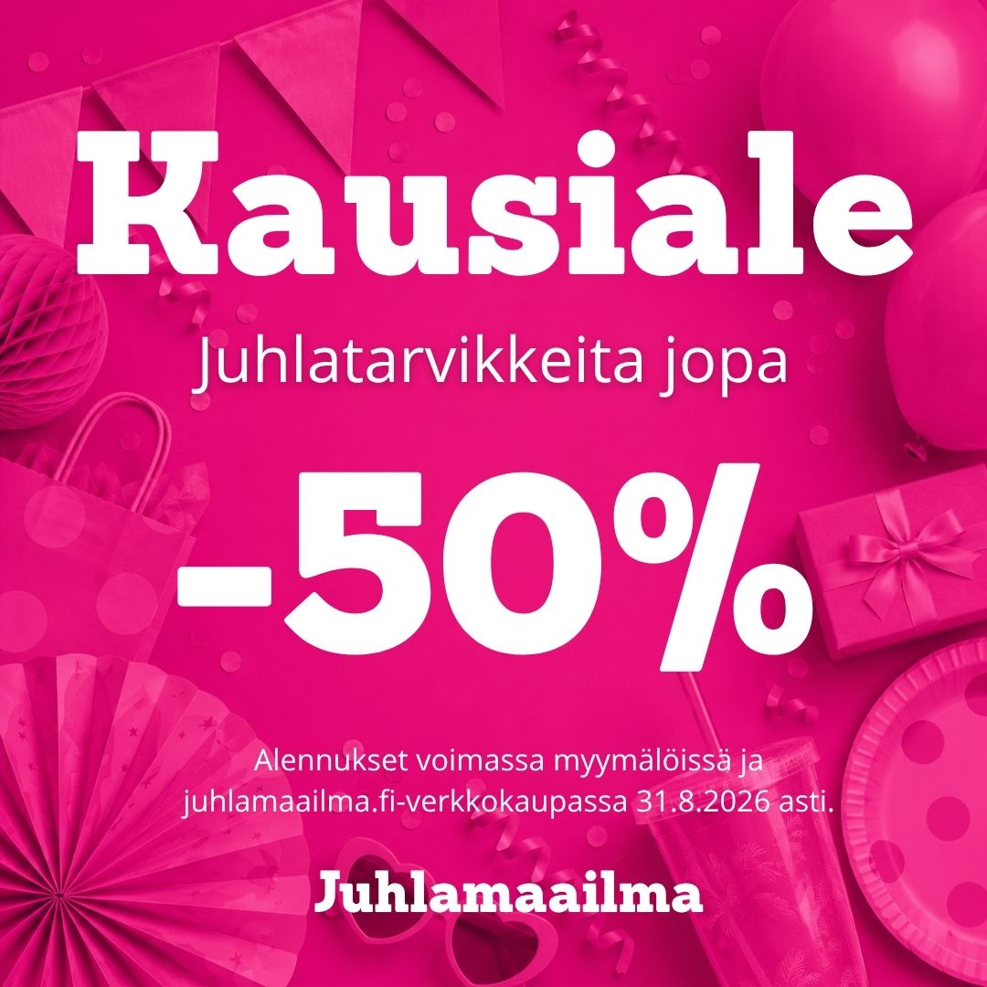 Kausiale jopa -50 % Juhlamaailma