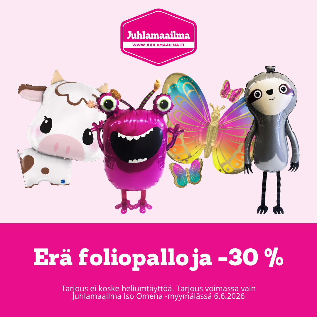 Erä foliopalloja -30 % Juhlamaailma