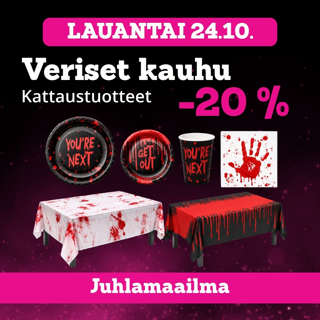 Veriset kauhu kattaustuotteet -20 % Juhlamaailma