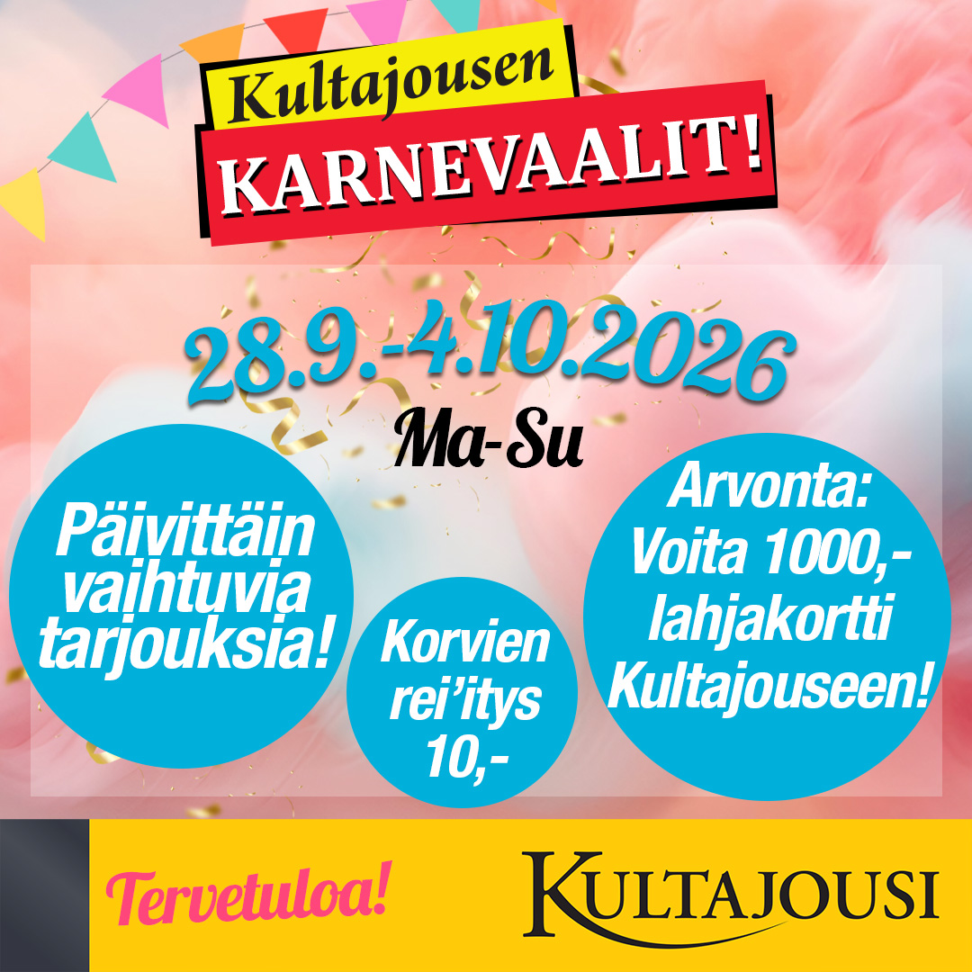 HEI! KULTAJOUSEN KARNEVAALIT OVAT TÄÄLLÄ! Kultajousi