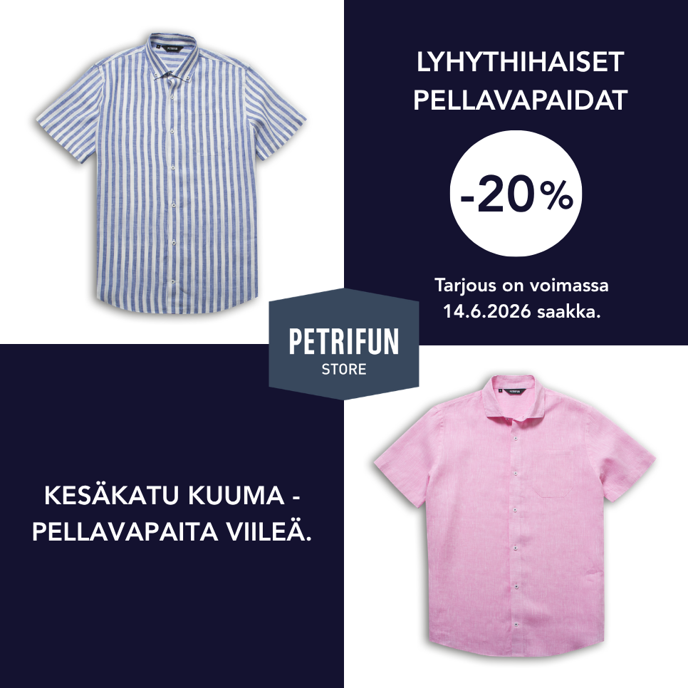 LYHYTHIHAISET PELLAVAPAIDAT -20% Petrifun Store