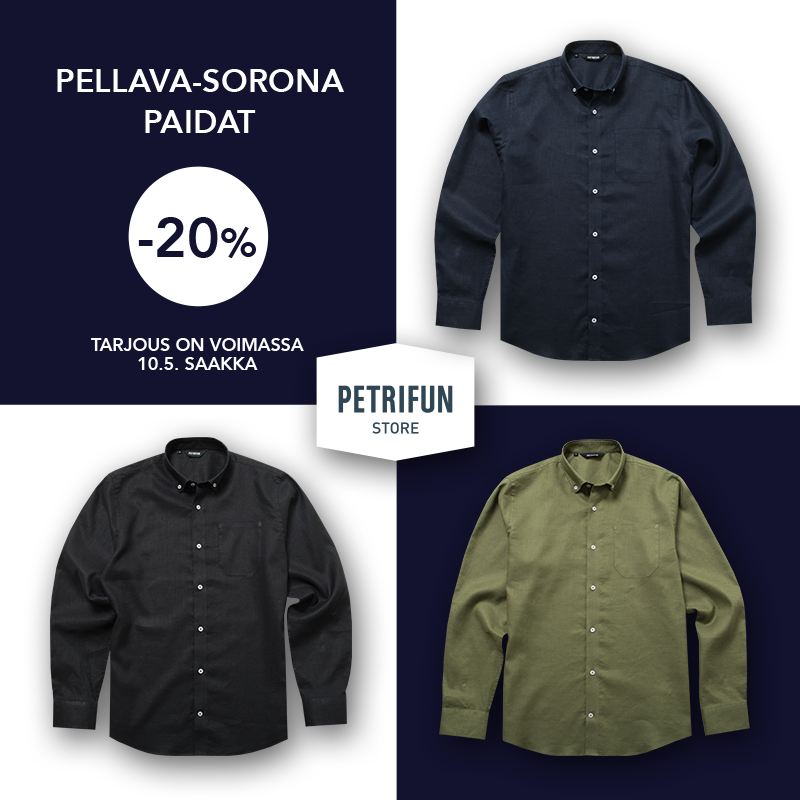 PELLAVA-SORONA NAPPIKAULUSPAIDAT -20% Petrifun Store