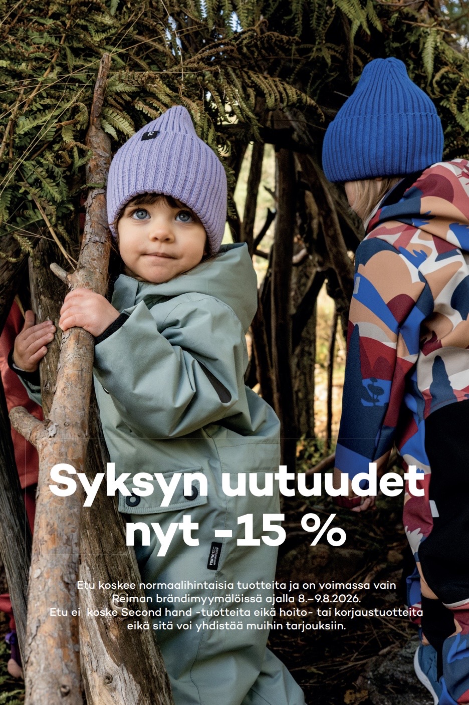 Syksyn uutuudet nyt -15 % Reima