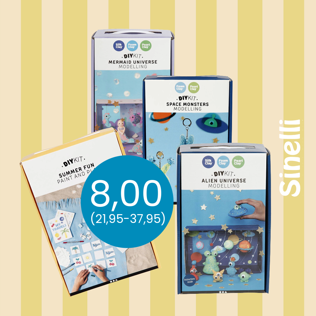 Erilaisia settejä Sinelli Askartelukauppa
