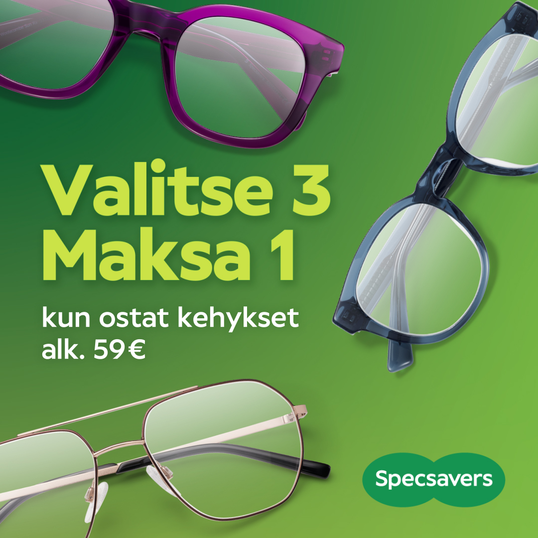 Valitse 3 maksa 1 Specsavers Iso Omena