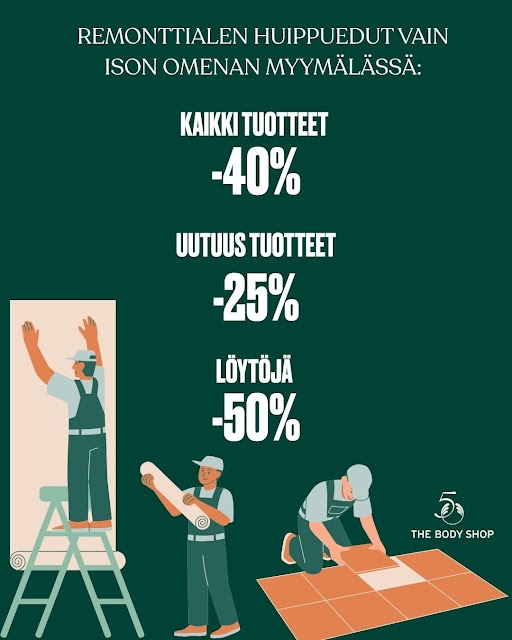 Remonttimyynti kaikki -40%* The Body Shop