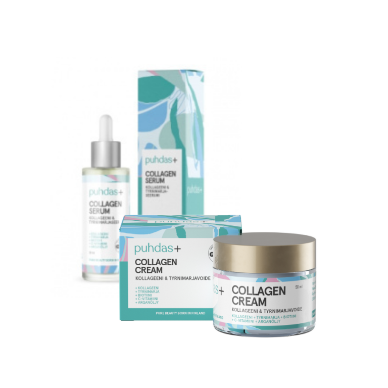 Puhdas+ collagen cream ja serum