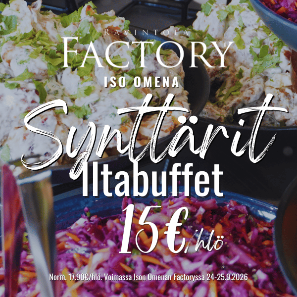 Omppu synttärit Iltabuffet portaalikuva (600 x 600 px)